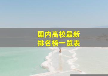 国内高校最新排名榜一览表