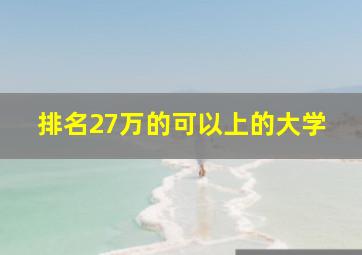 排名27万的可以上的大学