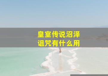 皇室传说沼泽诅咒有什么用