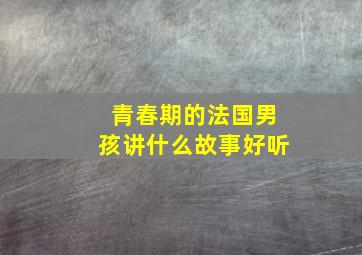 青春期的法国男孩讲什么故事好听