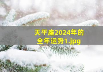 天平座2024年的全年运势_1