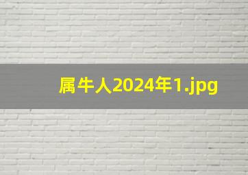 属牛人2024年_1