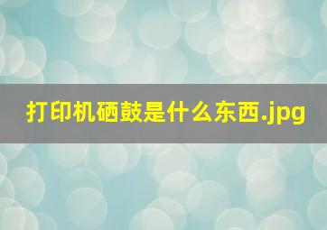 打印机硒鼓是什么东西