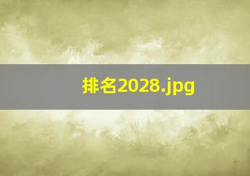 排名2028