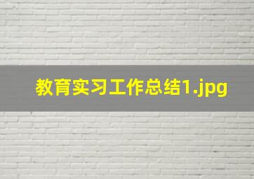 教育实习工作总结_1