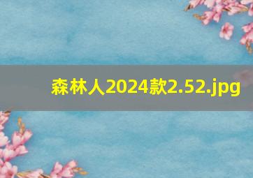 森林人2024款2.5_2