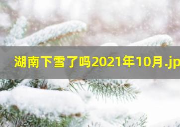 湖南下雪了吗2021年10月