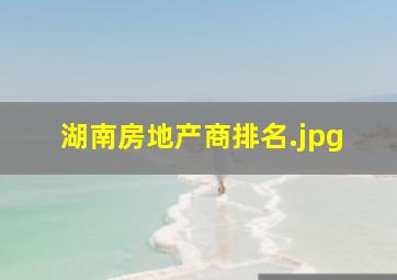 湖南房地产商排名