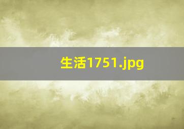 生活1751