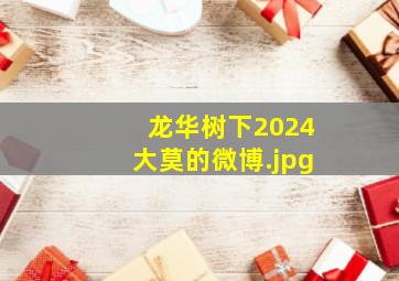 龙华树下2024大莫的微博