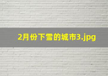 2月份下雪的城市_3