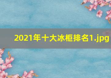 2021年十大冰柜排名_1