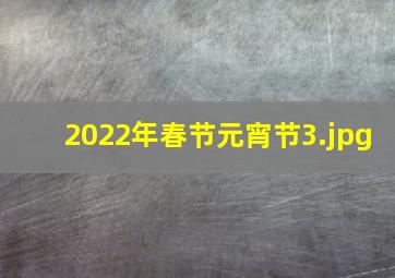 2022年春节元宵节_3