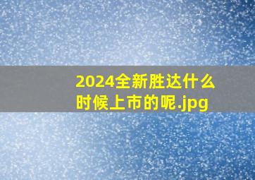 2024全新胜达什么时候上市的呢