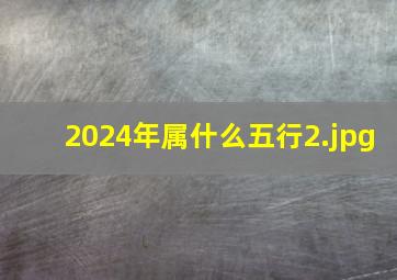 2024年属什么五行_2