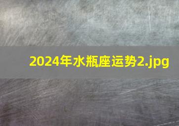 2024年水瓶座运势_2