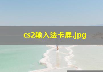 cs2输入法卡屏