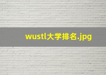 wustl大学排名