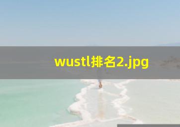 wustl排名_2