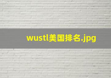 wustl美国排名